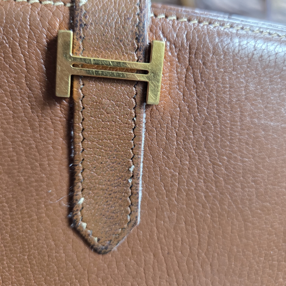 Genuine Hermes Brown Leather Wallet - Picture 3 of 10